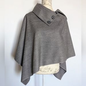 Grey Wool Cape/Poncho - Elfcore  Fairycore Outlander Cape